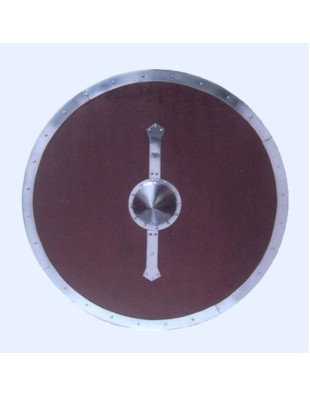 Bouclier d'armure viking rond - Bois/Acier