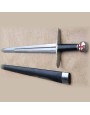Épée de chevalier Templier avec fourreau en cuir