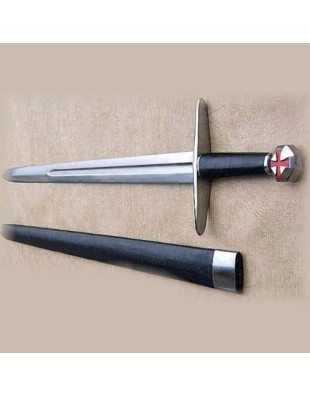 Épée de chevalier Templier avec fourreau en cuir