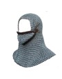 Coiffe Cotte de Mailles en acier avec Ventail - Le Forge des Chevaliers®