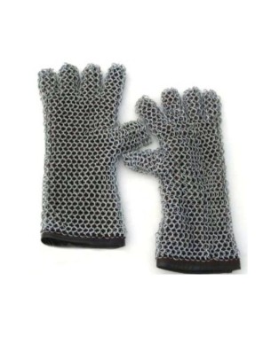 Paire de gantelets en cotte de mailles - la forge des chevaliers®