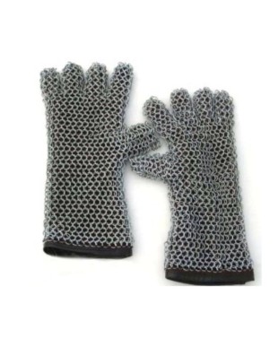 Paire de gantelets en cotte de mailles - la forge des chevaliers®