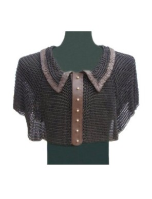 Chemise en cotte de mailles noire antique - la forge des chevaliers®