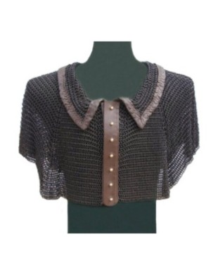 Chemise en cotte de mailles noire antique - la forge des chevaliers®