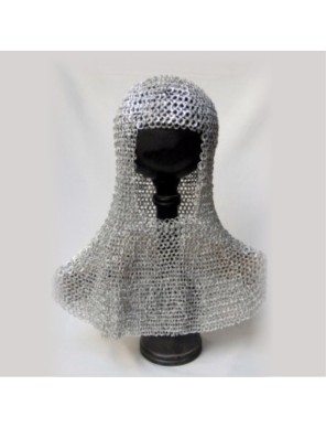 Capuche en cotte de mailles en aluminium riveté - La Forge des Chevaliers®