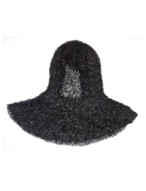 Capuche en cotte de mailles rivetée
Noir antique - La Forge des Chevaliers®