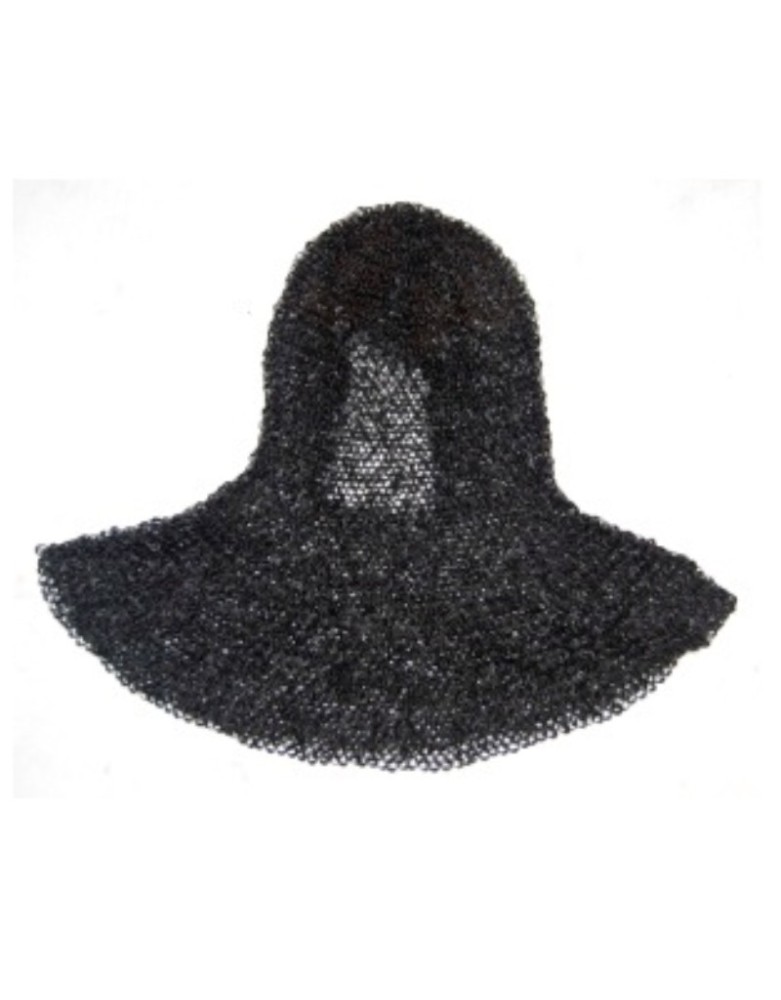 Capuche en cotte de mailles rivetée
Noir antique - La Forge des Chevaliers®
