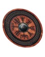 Bouclier viking rond en bois et fer forgé 61 cm