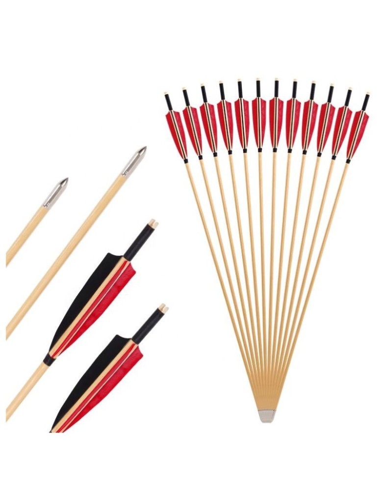 Flèches de Chasse en bois - la forge des Chevaliers® Flèches de Chasse en bois - la forge des Chevaliers®