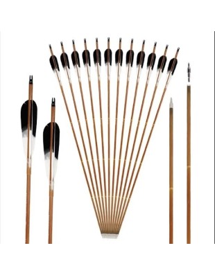 Flèche en carbone pur, texture bambou - La forge des Chevaliers®