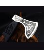 Hache Viking gravée manche bois - LA FORGE DES CHEVALIERS®