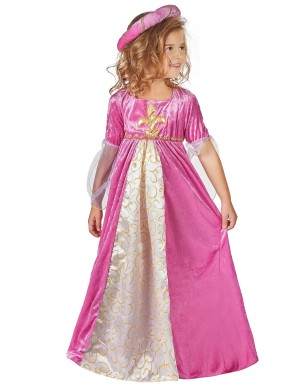 Déguisement de princesse médiévale rose et or - la Forge des Chevaliers®