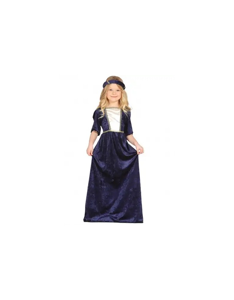 Déguisement Dame noble médiévale bleu
