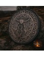 Bouclier rond Viking gravé à la main 60 cm