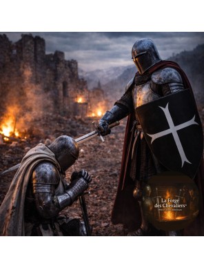 Bouclier de Croisé peint en noir