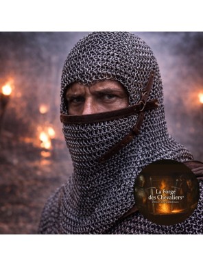 Coiffe Cotte de Mailles en acier avec Ventail