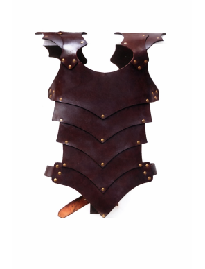 Plastron protection en cuir à lamelles