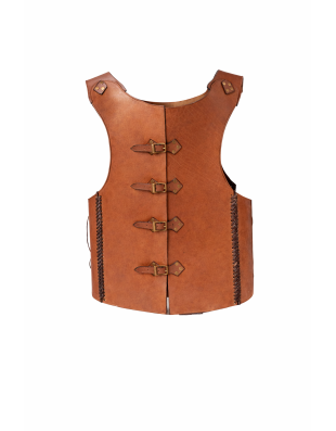 Armure plastron en cuir marron - La Forge des Chevaliers®
