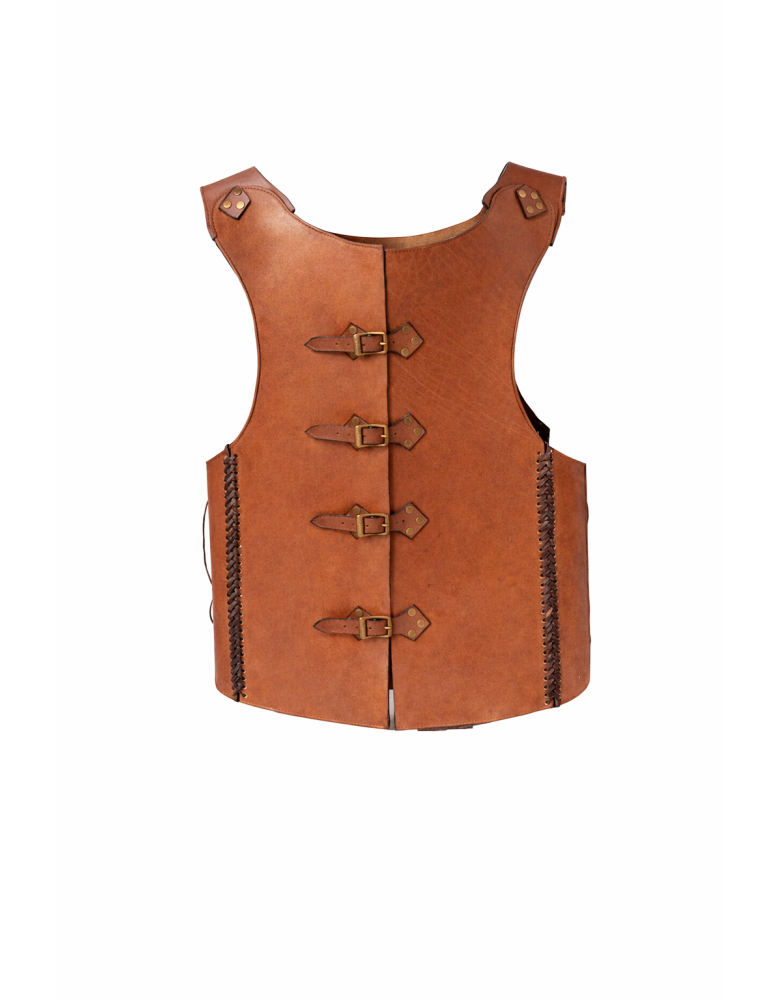 Armure plastron en cuir marron - La Forge des Chevaliers®