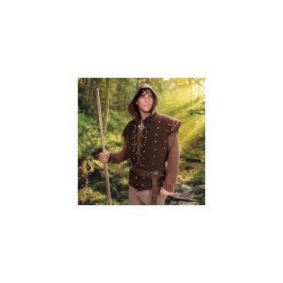 Gambeson médiéval homme Robin de Locksley marron chocolat