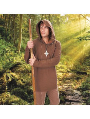 Gambeson médiéval homme Robin de Locksley marron chocolat en coton