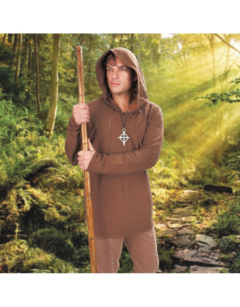 Gambeson médiéval homme Robin de Locksley marron chocolat en coton