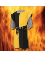 Tabard de chevalier médiéval jaune et noir