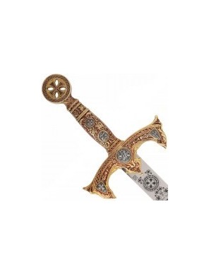 Épée des Templiers Marto – Finition Or & Gravure Profonde | Toledo