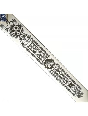 Épée des Templiers Marto – Finition Argent & Gravure Profonde | Toledo