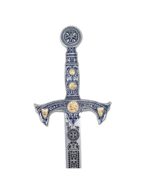 Épée des Templiers Marto – Finition Argent & Gravure Profonde | Toledo