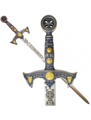 Épée des Templiers Marto – Finition Argent & Gravure Profonde | Toledo