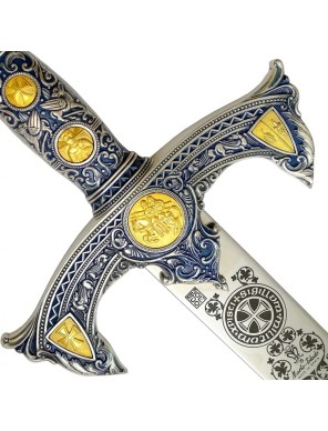Épée des Templiers Marto – Finition Argent & Gravure Profonde | Toledo