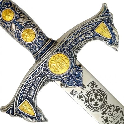 Épée des Templiers Marto – Finition Argent & Gravure Profonde | Toledo