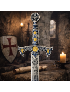 Épée des Templiers Marto – Finition Argent & Gravure Profonde | Toledo