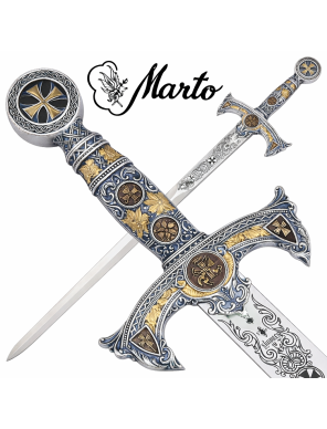 Épée des Templiers Marto – Version Argent Gravée | Tolède – Réf. 584.1