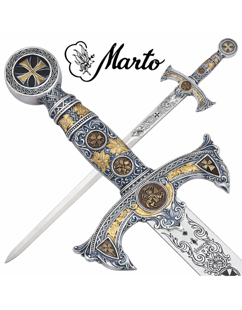 Épée des Templiers Marto – Version Argent Gravée | Tolède – Réf. 584.1