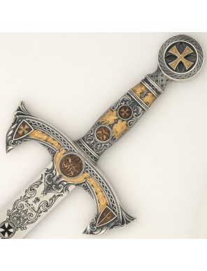 Épée des Templiers Marto – Version Argent Gravée | Tolède – Réf. 584.1