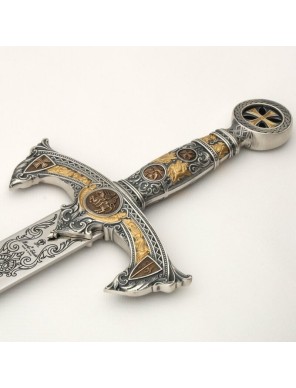 Épée des Templiers Marto – Version Argent Gravée | Tolède – Réf. 584.1