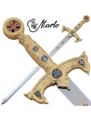 Épée des Templiers Or – Réf. 584 | Épée Marto officielle de Tolède