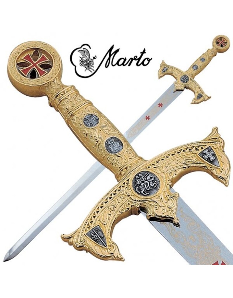 Épée des Templiers Or – Réf. 584 | Épée Marto officielle de Tolède
