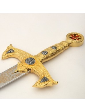 Épée des Templiers Or – Réf. 584 | Épée Marto officielle de Tolède