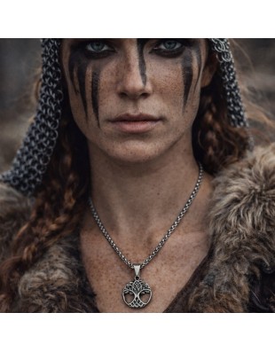 Collier Arbre de Vie viking en acier inoxydable