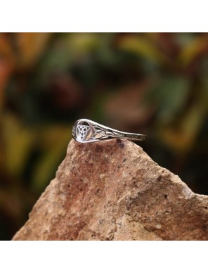 Bague celtique femme en acier inoxydable – Entrelacs médiévaux