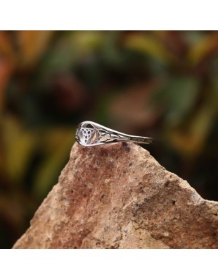 Bague celtique femme en acier inoxydable – Entrelacs médiévaux
