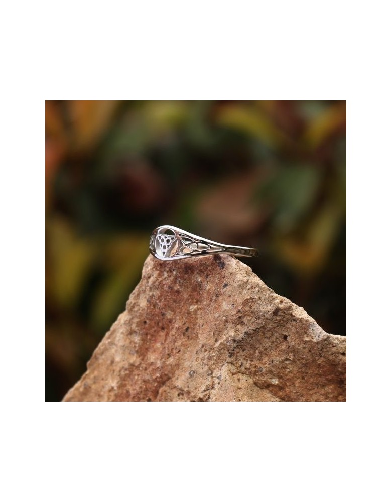 Bague celtique femme en acier inoxydable – Entrelacs médiévaux