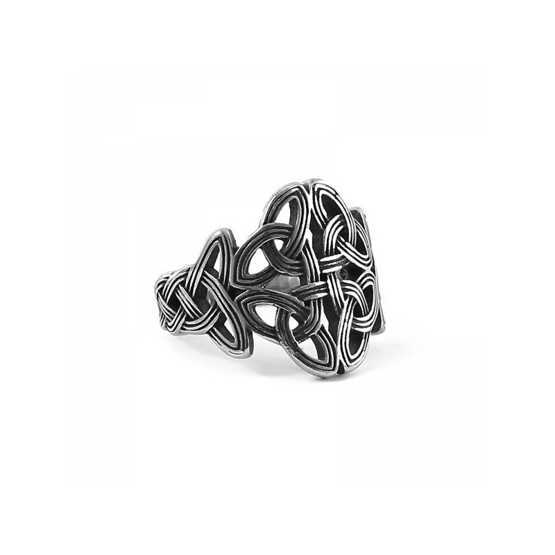 FaithHeart Bague Valknut Viking Personnalisable – Chevalière Celtique Nordique Acier Inoxydable Or/Noir – Gravure Offerte – Taille 54-66.5
