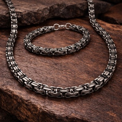 Ensemble Chaîne et Bracelet King Chain Antique – Acier Inoxydable 304 PVD