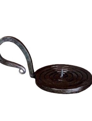 Bougeoir Médiéval en Fer Forgé – Fabrication Artisanale – 10 × 8 cm