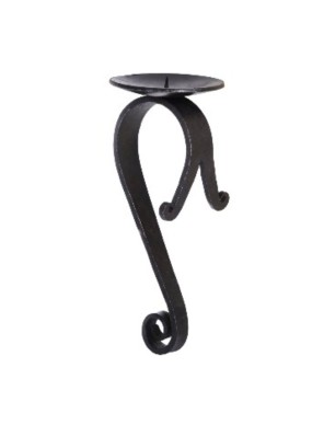 Bougeoir Mural Médiéval en Fer Forgé – Fabrication Artisanale – 20 × 8 cm