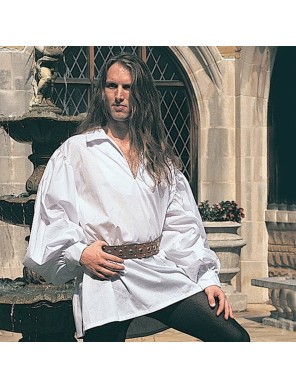 Chemise Renaissance en coton blanc – Costume historique | Réf. 100196